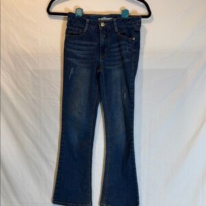 Wallflower Girls Blue Flare Jeans with Contrasting Stitching